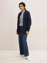 Gestreiftes Jacquard Sweatshirt - Frauen - blue white structured stripe Gestreiftes Jacquard Sweatshirt - Frauen - blue white structured stripe - 3 - TOM TAILOR Denim