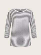 Gestreiftes Jacquard Sweatshirt - Frauen - blue white structured stripe Gestreiftes Jacquard Sweatshirt - Frauen - blue white structured stripe - 7 - TOM TAILOR Denim