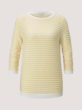 Gestreepte Jacquard Sweater - Vrouwen - yellow white structured stripe Gestreepte Jacquard Sweater - Vrouwen - yellow white structured stripe - 7 - TOM TAILOR Denim