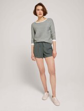 Gestreiftes Jacquard Sweatshirt - Frauen - green white structured stripe Gestreiftes Jacquard Sweatshirt - Frauen - green white structured stripe - 3 - TOM TAILOR Denim