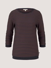 Gestreiftes Jacquard Sweatshirt - Frauen - blue brown structure stripe Gestreiftes Jacquard Sweatshirt - Frauen - blue brown structure stripe - 7 - TOM TAILOR Denim