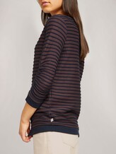 Gestreiftes Jacquard Sweatshirt - Frauen - blue brown structure stripe Gestreiftes Jacquard Sweatshirt - Frauen - blue brown structure stripe - 9 - TOM TAILOR Denim