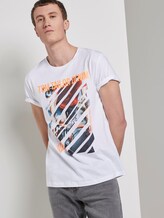 T-shirt with a print - Men - White T-shirt with a print - Men - White - 5 - TOM TAILOR Denim