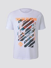 T-shirt with a print - Men - White T-shirt with a print - Men - White - 7 - TOM TAILOR Denim
