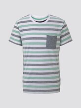 Gestreiftes T-Shirt mit Brusttasche - Männer - two colored middle stripe Gestreiftes T-Shirt mit Brusttasche - Männer - two colored middle stripe - 7 - TOM TAILOR Denim