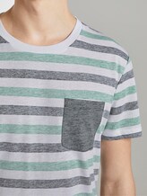Gestreiftes T-Shirt mit Brusttasche - Männer - two colored middle stripe Gestreiftes T-Shirt mit Brusttasche - Männer - two colored middle stripe - 9 - TOM TAILOR Denim
