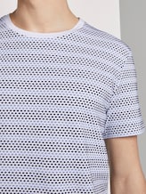 Gemustertes T-Shirt - Männer - white blue jacquard stripe Gemustertes T-Shirt - Männer - white blue jacquard stripe - 9 - TOM TAILOR Denim