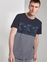 T-Shirt mit Print-Mix - Männer - Sky Captain Blue T-Shirt mit Print-Mix - Männer - Sky Captain Blue - 5 - TOM TAILOR Denim