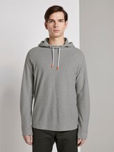 Hoodie in Mélange-Optik - Männer - Light Stone Grey Melange Hoodie in Mélange-Optik - Männer - Light Stone Grey Melange - 1 - TOM TAILOR Denim