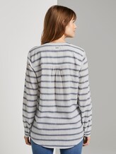 striped Henley blouse - Women - white navy stripe striped Henley blouse - Women - white navy stripe - 2 - TOM TAILOR Denim
