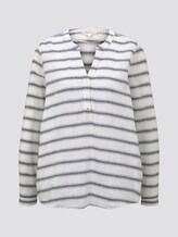 striped Henley blouse - Women - white navy stripe striped Henley blouse - Women - white navy stripe - 7 - TOM TAILOR Denim