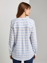 gestreifte Henley-Bluse - Frauen - white light blue stripe gestreifte Henley-Bluse - Frauen - white light blue stripe - 2 - TOM TAILOR Denim