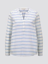 gestreifte Henley-Bluse - Frauen - white light blue stripe gestreifte Henley-Bluse - Frauen - white light blue stripe - 7 - TOM TAILOR Denim
