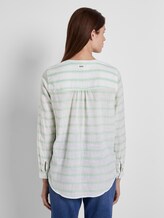 gestreifte Henley-Bluse - Frauen - white green stripe gestreifte Henley-Bluse - Frauen - white green stripe - 2 - TOM TAILOR Denim