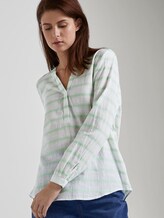 gestreifte Henley-Bluse - Frauen - white green stripe gestreifte Henley-Bluse - Frauen - white green stripe - 5 - TOM TAILOR Denim