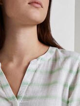 gestreifte Henley-Bluse - Frauen - white green stripe gestreifte Henley-Bluse - Frauen - white green stripe - 9 - TOM TAILOR Denim