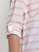 gestreifte Henley-Bluse - Frauen - white coral stripe gestreifte Henley-Bluse - Frauen - white coral stripe - 10 - TOM TAILOR Denim