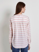 gestreifte Henley-Bluse - Frauen - white coral stripe gestreifte Henley-Bluse - Frauen - white coral stripe - 2 - TOM TAILOR Denim