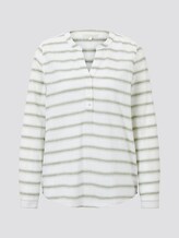 gestreifte Henley-Bluse - Frauen - white olive stripe gestreifte Henley-Bluse - Frauen - white olive stripe - 7 - TOM TAILOR Denim