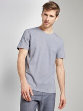 Gestreiftes T-Shirt mit Schrift-Print - Männer - light grey stripe Gestreiftes T-Shirt mit Schrift-Print - Männer - light grey stripe - 5 - TOM TAILOR