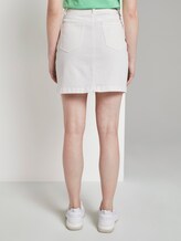 Mini skirt with a button tab in an A-line - Women - White Denim Mini skirt with a button tab in an A-line - Women - White Denim - 2 - TOM TAILOR Denim