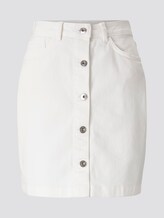 Mini skirt with a button tab in an A-line - Women - White Denim Mini skirt with a button tab in an A-line - Women - White Denim - 7 - TOM TAILOR Denim