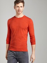Strickpullover aus Leinengemisch - Männer - red off white injected mel Strickpullover aus Leinengemisch - Männer - red off white injected mel - 5 - TOM TAILOR