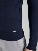 Cardigan made of a linen blend - Men - navy black injected mel Cardigan made of a linen blend - Men - navy black injected mel - 10 - TOM TAILOR