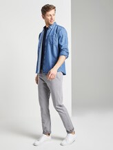 Cardigan made of a linen blend - Men - navy black injected mel Cardigan made of a linen blend - Men - navy black injected mel - 3 - TOM TAILOR