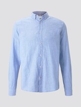 Hemd aus Leinengemisch - Männer - Sky Blue Chambray Hemd aus Leinengemisch - Männer - Sky Blue Chambray - 7 - TOM TAILOR