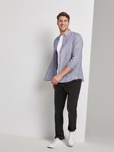 Hemd aus Leinengemisch - Männer - navy white stripe Hemd aus Leinengemisch - Männer - navy white stripe - 3 - TOM TAILOR