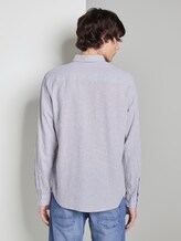 Shirt made of linen blend - Men - light grey white stripe Shirt made of linen blend - Men - light grey white stripe - 2 - TOM TAILOR