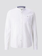 Hemd mit Mao-Kragen aus Leinengemisch - Männer - White Hemd mit Mao-Kragen aus Leinengemisch - Männer - White - 7 - TOM TAILOR