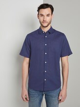 Kurzarmhemd aus Leinengemisch - Männer - Navy Eclipse Kurzarmhemd aus Leinengemisch - Männer - Navy Eclipse - 1 - TOM TAILOR