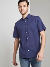 Kurzarmhemd aus Leinengemisch - Männer - Navy Eclipse Kurzarmhemd aus Leinengemisch - Männer - Navy Eclipse - 5 - TOM TAILOR