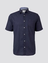 Kurzarmhemd aus Leinengemisch - Männer - Navy Eclipse Kurzarmhemd aus Leinengemisch - Männer - Navy Eclipse - 7 - TOM TAILOR