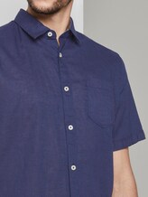 Kurzarmhemd aus Leinengemisch - Männer - Navy Eclipse Kurzarmhemd aus Leinengemisch - Männer - Navy Eclipse - 9 - TOM TAILOR