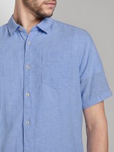 Kurzarmhemd aus Leinengemisch - Männer - Sky Blue Chambray Kurzarmhemd aus Leinengemisch - Männer - Sky Blue Chambray - 9 - TOM TAILOR