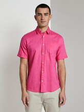 Kurzarmhemd aus Leinengemisch - Männer - carmine pink Kurzarmhemd aus Leinengemisch - Männer - carmine pink - 1 - TOM TAILOR