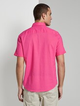 Kurzarmhemd aus Leinengemisch - Männer - carmine pink Kurzarmhemd aus Leinengemisch - Männer - carmine pink - 2 - TOM TAILOR