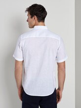 Kurzarmhemd aus Leinengemisch - Männer - White Kurzarmhemd aus Leinengemisch - Männer - White - 2 - TOM TAILOR