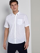 Kurzarmhemd aus Leinengemisch - Männer - White Kurzarmhemd aus Leinengemisch - Männer - White - 5 - TOM TAILOR