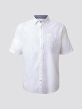 Kurzarmhemd aus Leinengemisch - Männer - White Kurzarmhemd aus Leinengemisch - Männer - White - 7 - TOM TAILOR