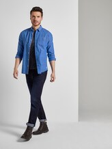 Hemd im Muster-Mix - Männer - blue check with navy clipper Hemd im Muster-Mix - Männer - blue check with navy clipper - 3 - TOM TAILOR
