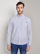 Gemustertes Hemd - Männer - white green circle dot design Gemustertes Hemd - Männer - white green circle dot design - 1 - TOM TAILOR