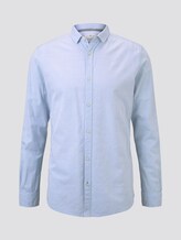 Strukturiertes Hemd mit schmalem Kent-Kragen - Männer - light blue stripe white dobby Strukturiertes Hemd mit schmalem Kent-Kragen - Männer - light blue stripe white dobby - 7 - TOM TAILOR