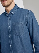 Jeanshemd mit Brusttasche - Männer - mid stone wash denim Jeanshemd mit Brusttasche - Männer - mid stone wash denim - 9 - TOM TAILOR