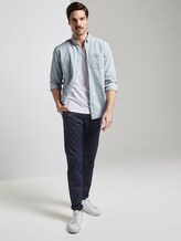 Jeanshemd mit Brusttasche - Männer - grey denim structure Jeanshemd mit Brusttasche - Männer - grey denim structure - 3 - TOM TAILOR