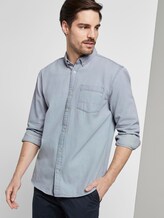 Jeanshemd mit Brusttasche - Männer - grey denim structure Jeanshemd mit Brusttasche - Männer - grey denim structure - 5 - TOM TAILOR