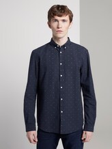 Hemd mit Allover-Print - Männer - navy triangle mix print Hemd mit Allover-Print - Männer - navy triangle mix print - 1 - TOM TAILOR Denim